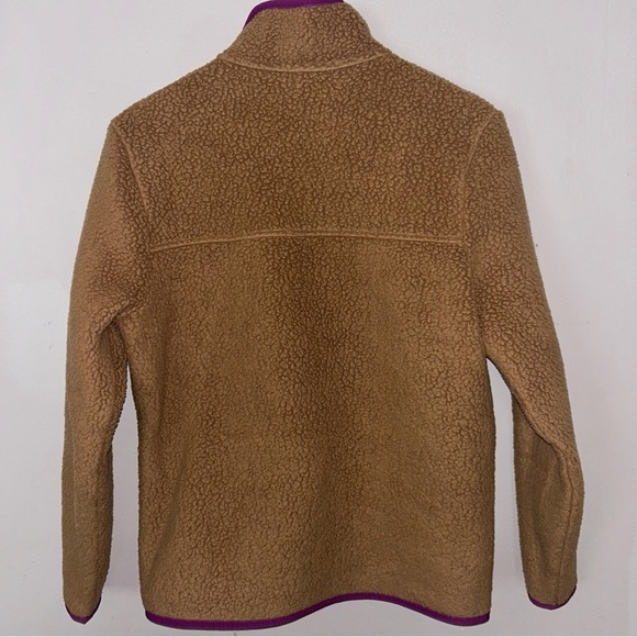 Patagonia Tan and Purple Sweater with Plush Fleece - Picture 5 of 7